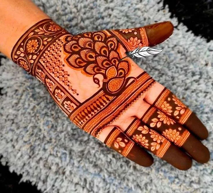 peacock mehndi designs