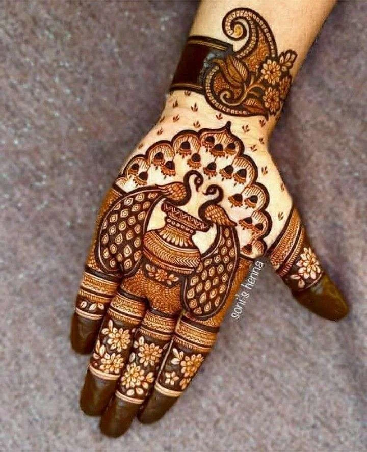 peacock mehndi designs