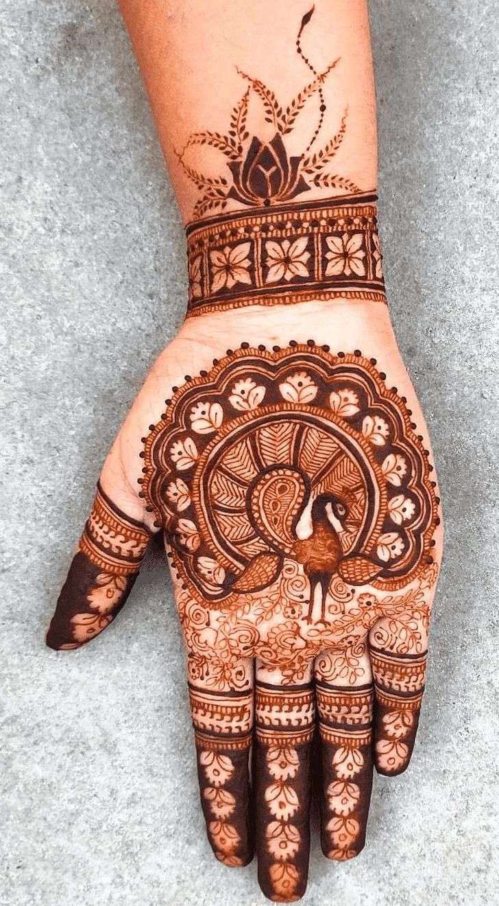 peacock mehndi designs