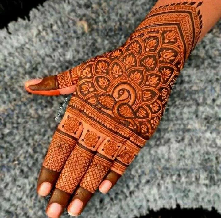 peacock mehndi designs