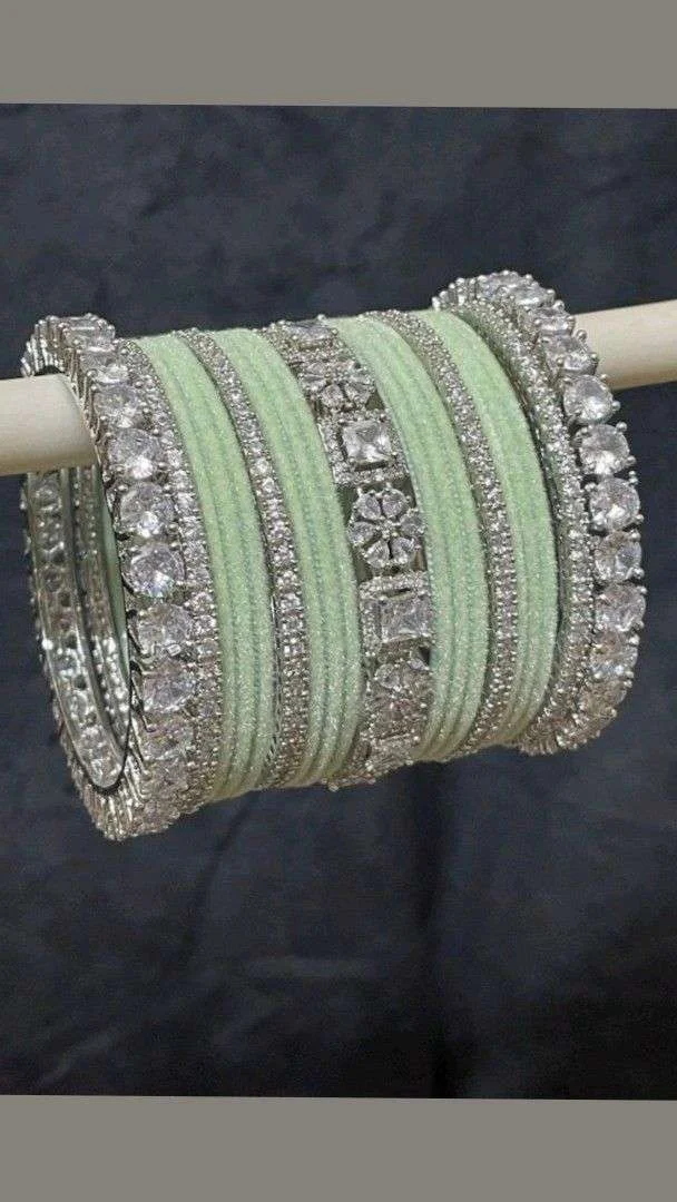 rhouidm plated bangle designs