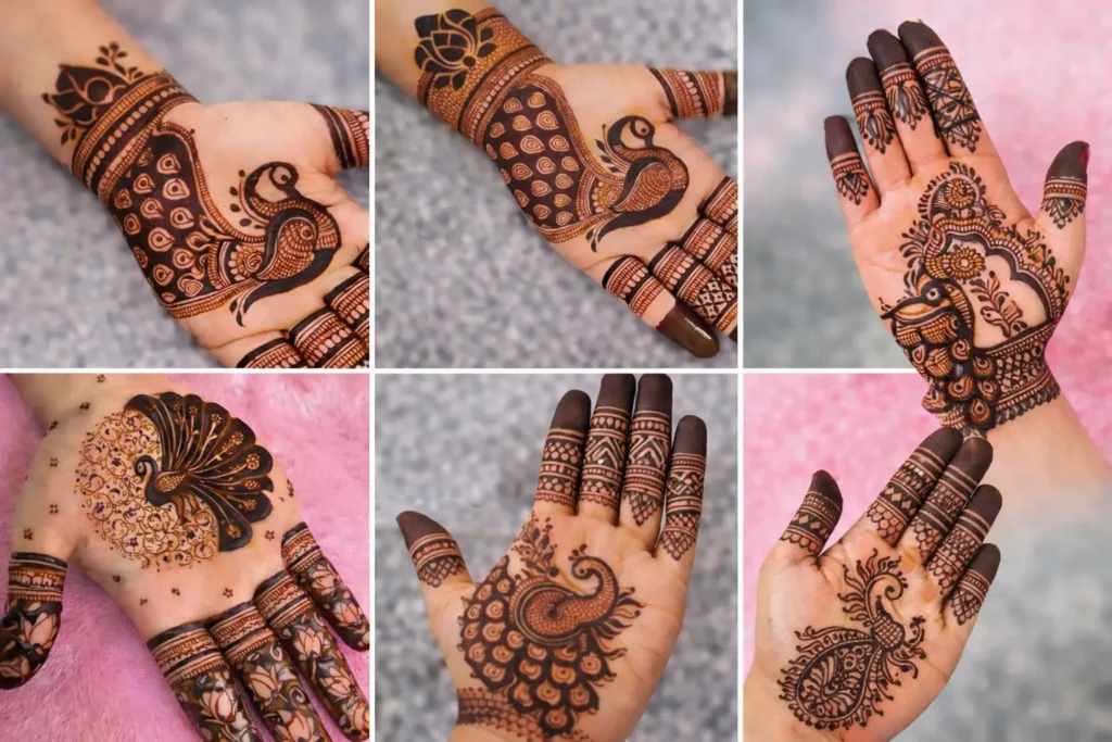 peacock mehndi designs
