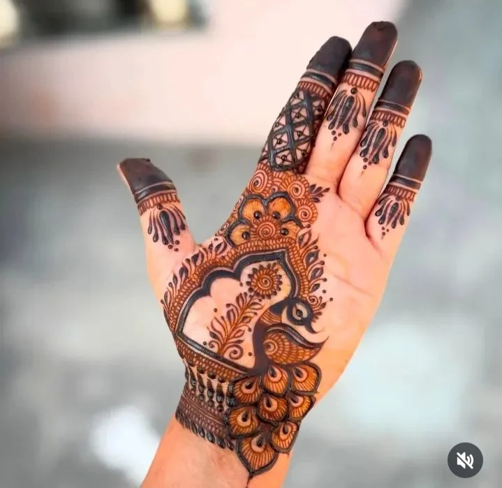 peacock mehndi designs