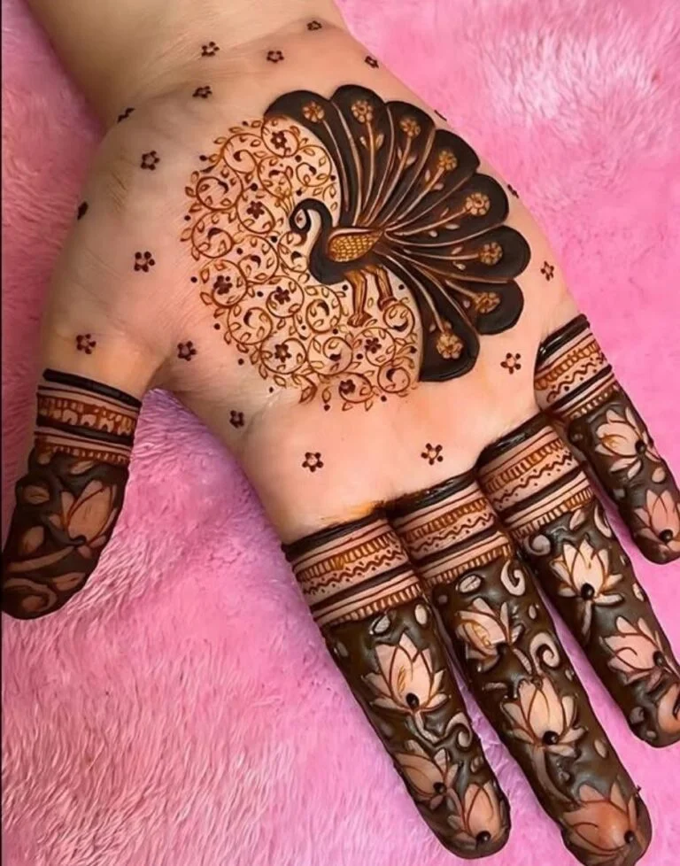 peacock mehndi designs
