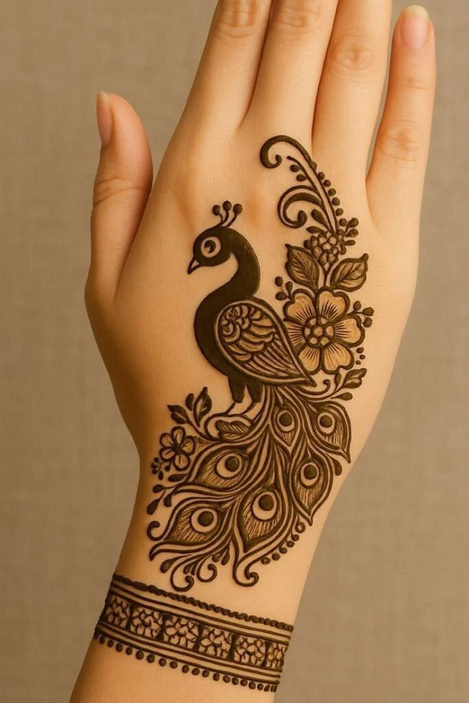 peacock mehndi designs