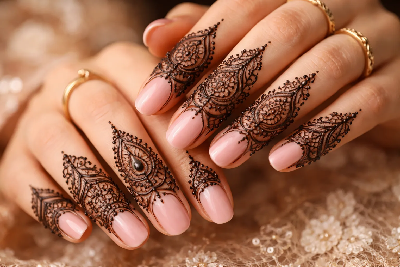 Arabic Mehndi Design for Fingers