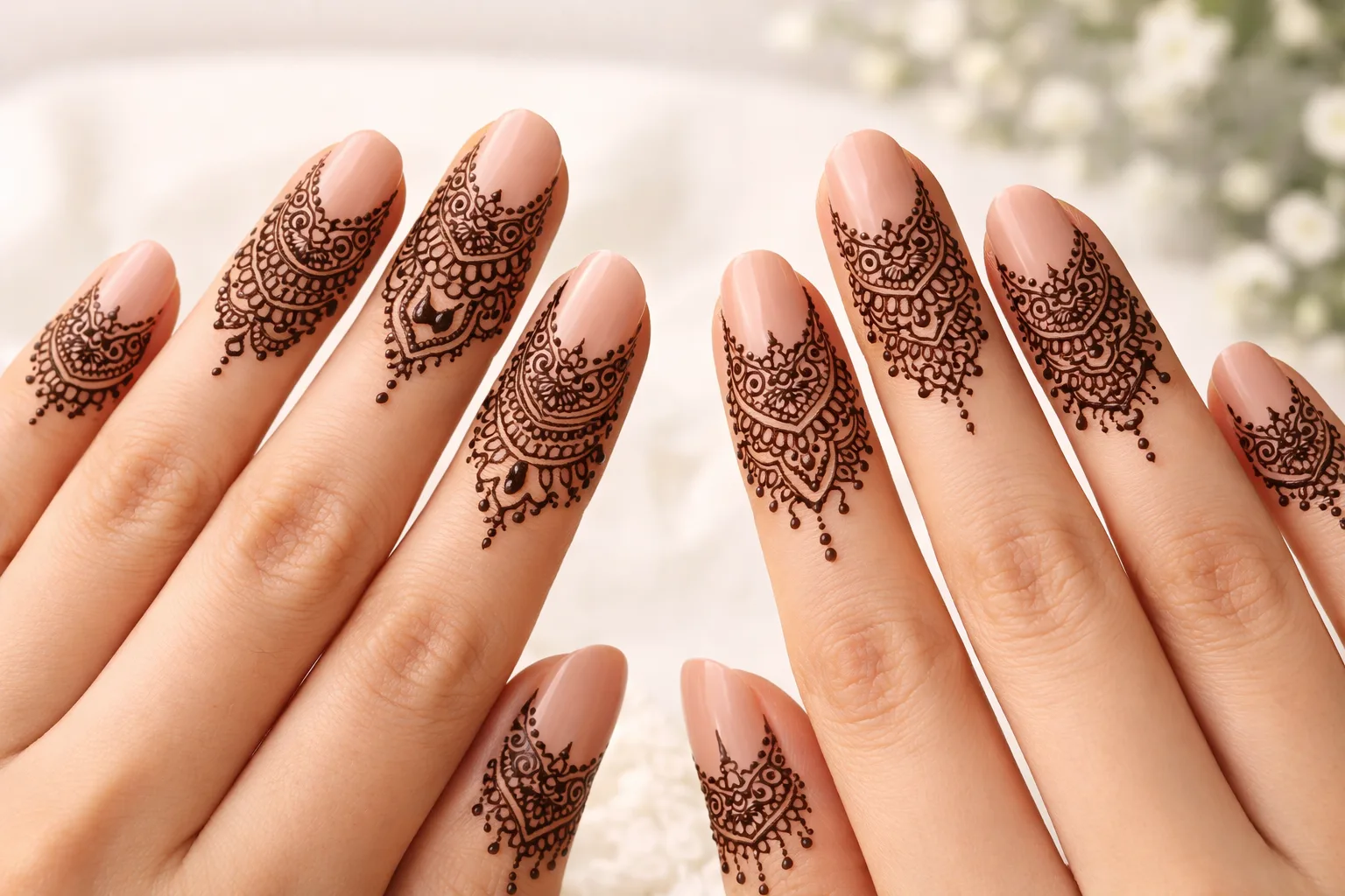 Fingertip Mehndi Designs