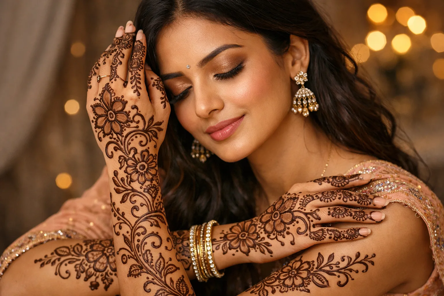 Floral and Vine Mehndi Patterns
