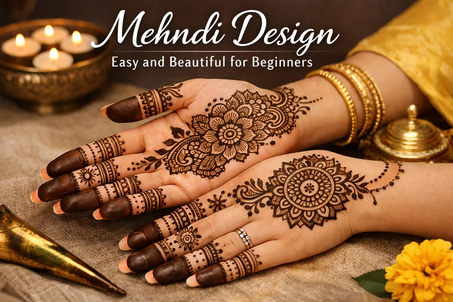 Mehndi Design Easy and Beautiful for Beginners