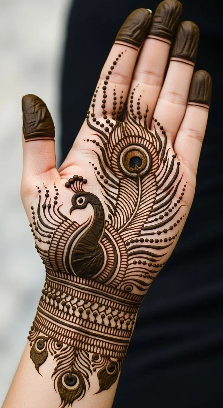 Peacock Mehndi Design Ideas