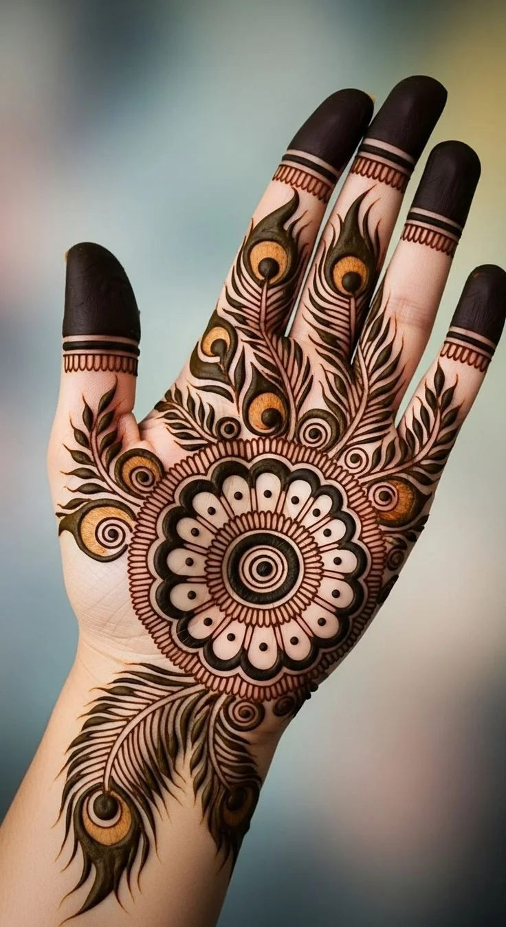 Peacock Mehndi Design Ideas