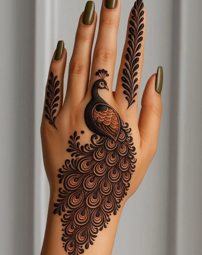Peacock Mehndi Design Ideas