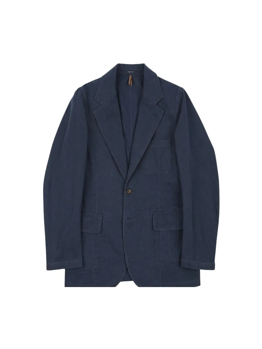 Drake’s Herringbone Cotton Blazer