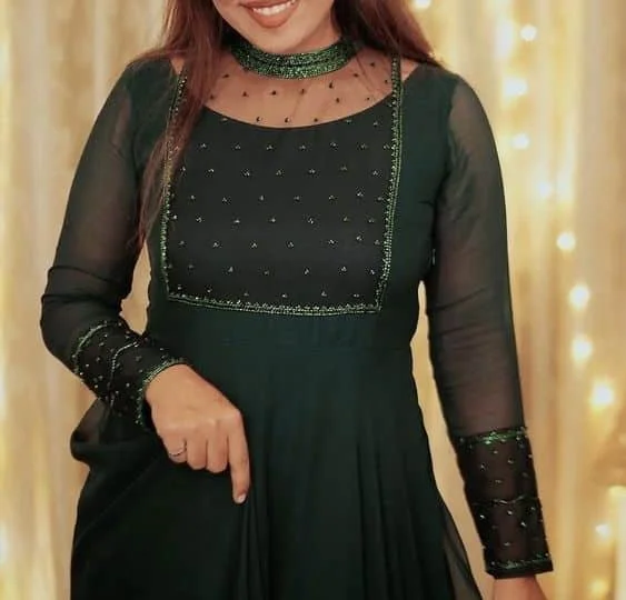 Kurti Net Fabric Neck Designs