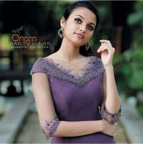 Kurti Net Fabric Neck Designs