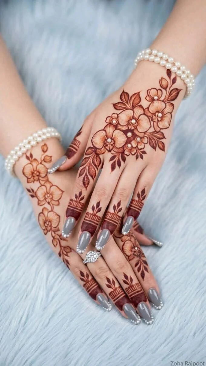 Mehndi with Pearls