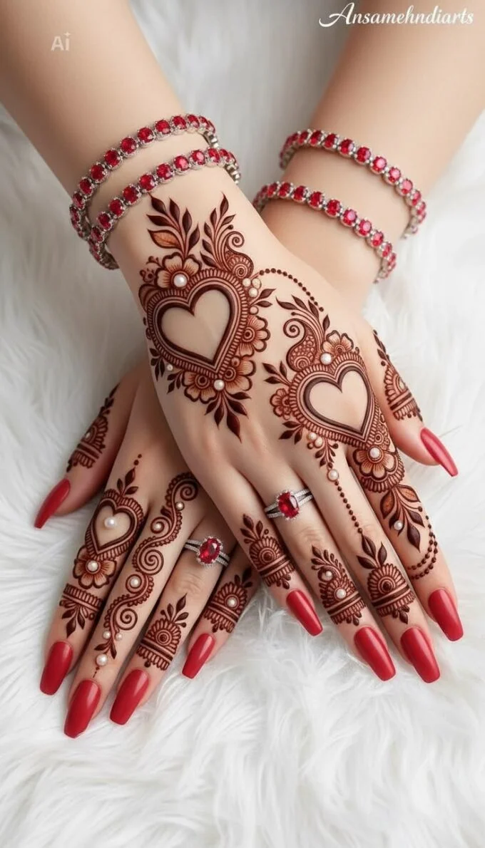 Mehndi with Pearls