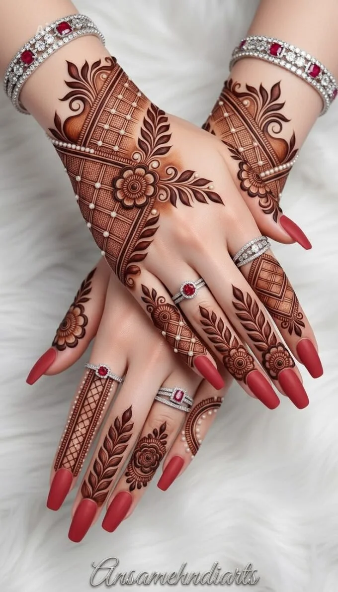 Mehndi with Pearls