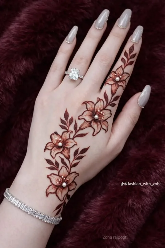 Mehndi with Pearls