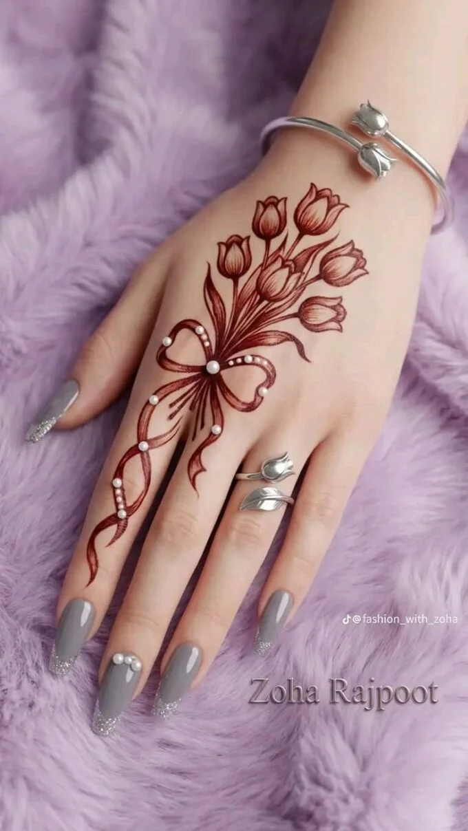 Mehndi with Pearls