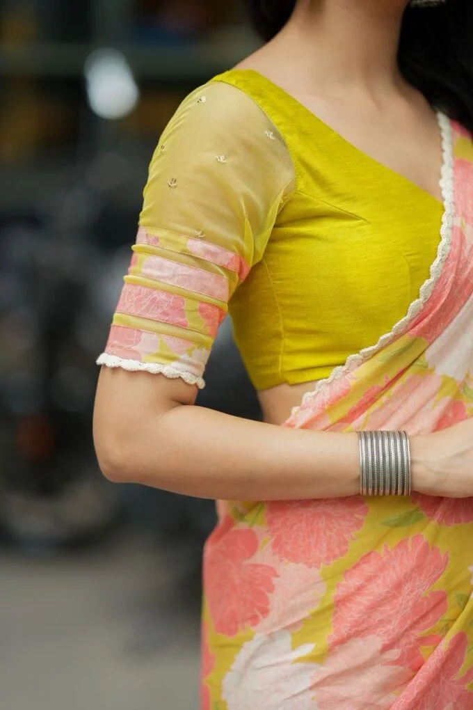 Trendy Blouse Designs for Silk Sarees