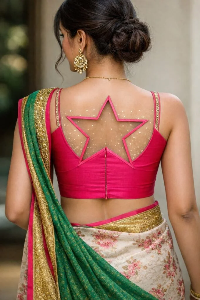 Trendy Blouse Designs for Silk Sarees