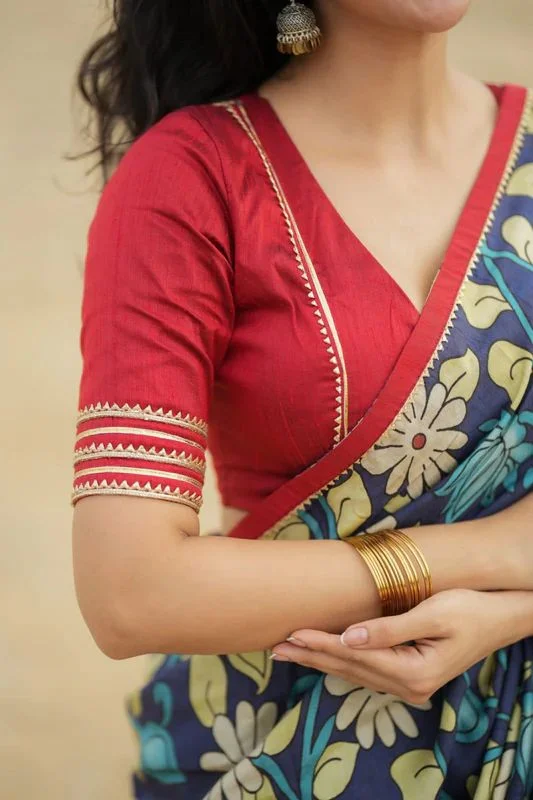 Trendy Blouse Designs for Silk Sarees