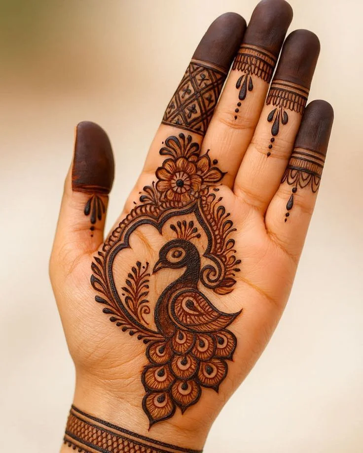 Peacock Mehndi Design Ideas