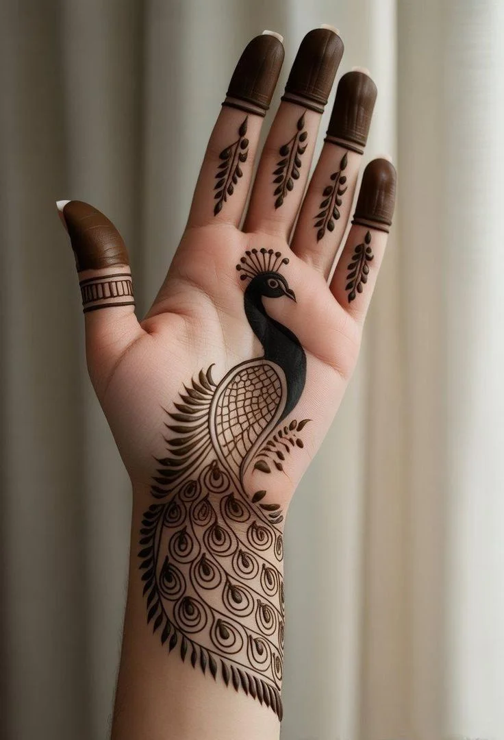 Peacock Mehndi Design Ideas