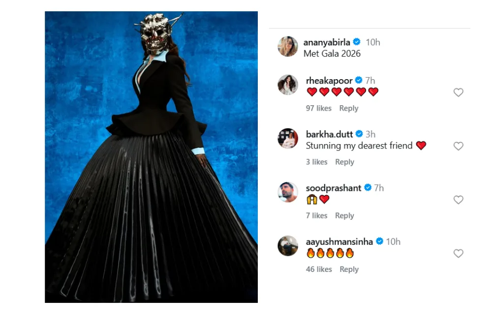 Ananya-Birla-metallic-face-mask-comments-and-response