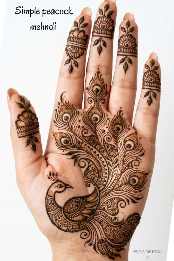 Peacock Mehndi Design