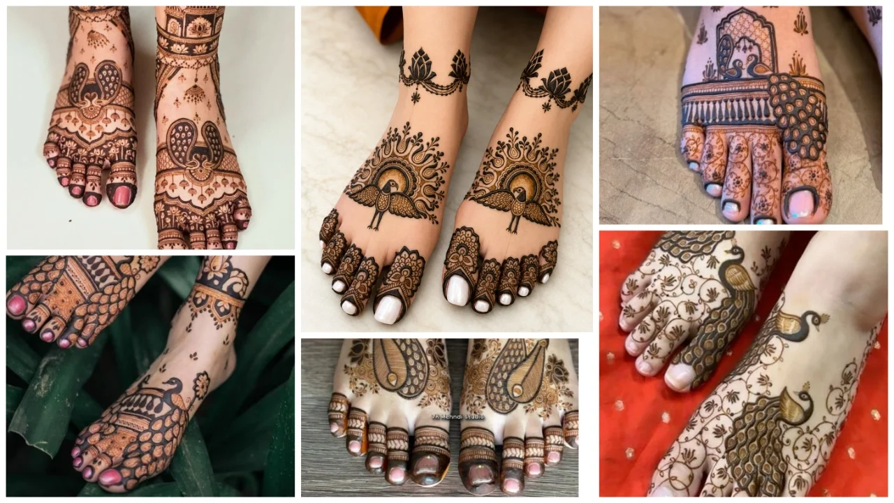 Top 8 Peacock Foot Mehndi Designs