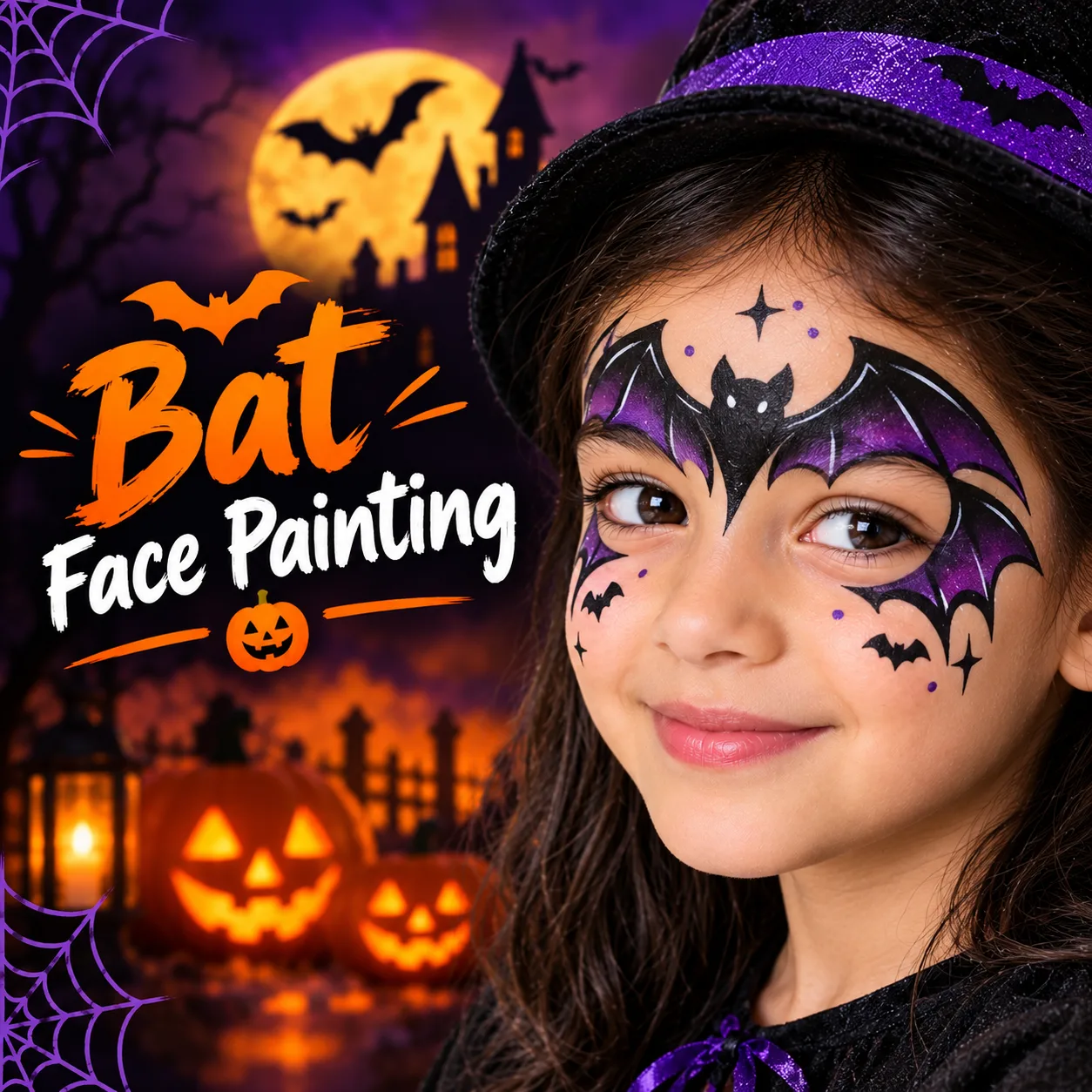 Bat Face Painting