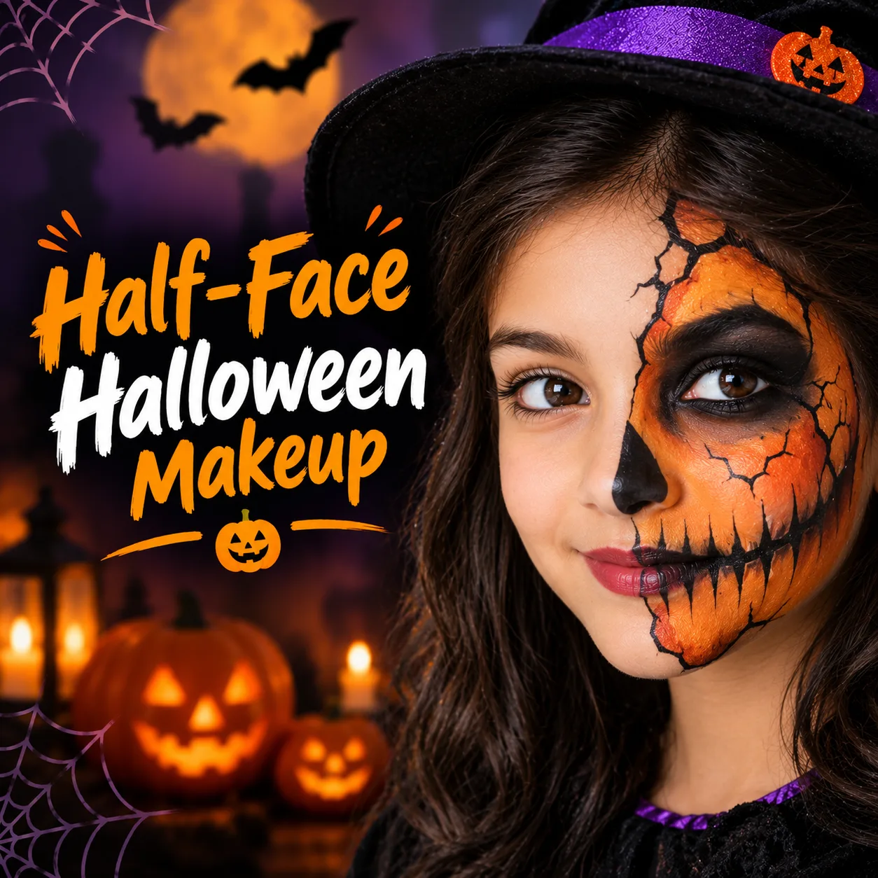 Half-Face Halloween Makeup