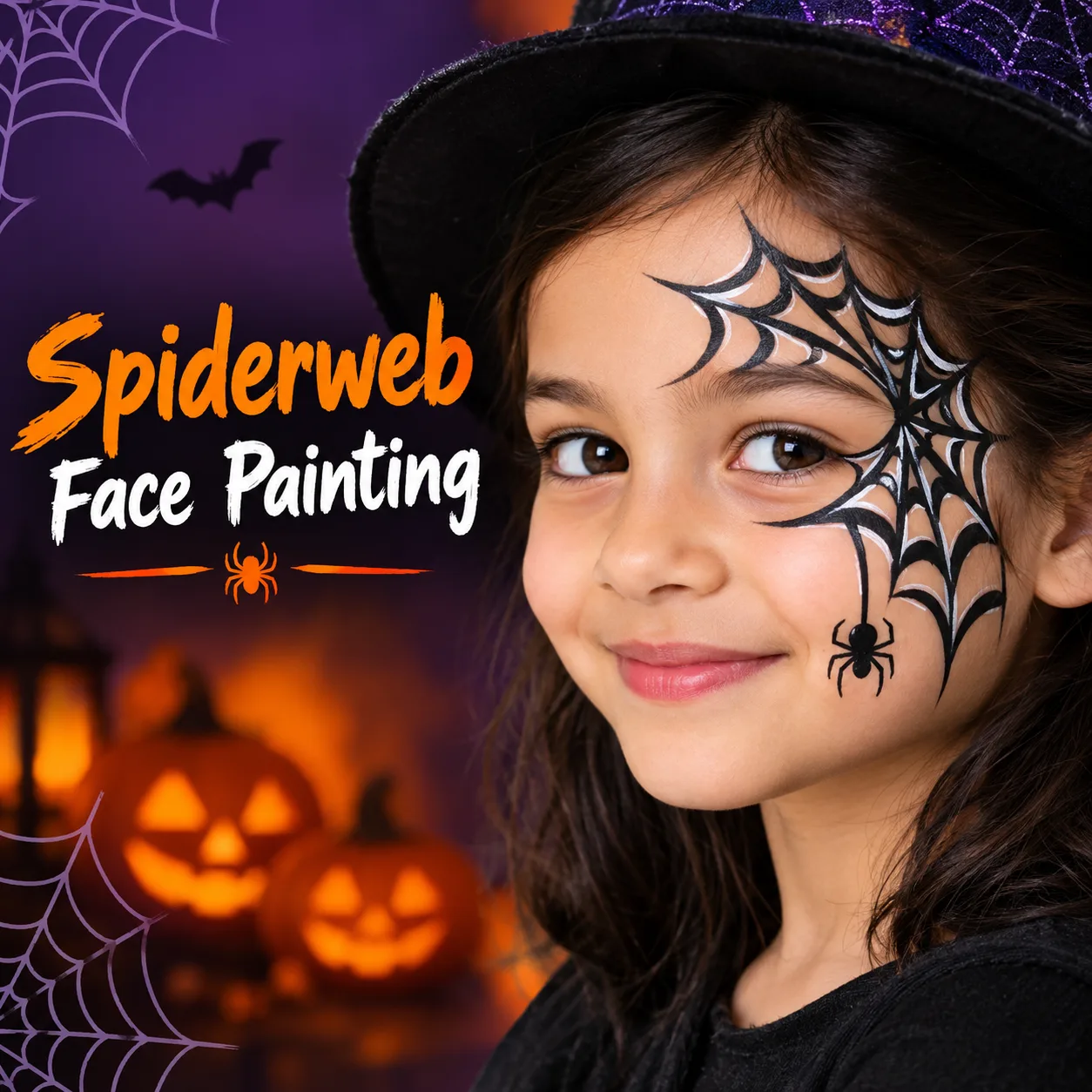 Spiderweb Face Painting