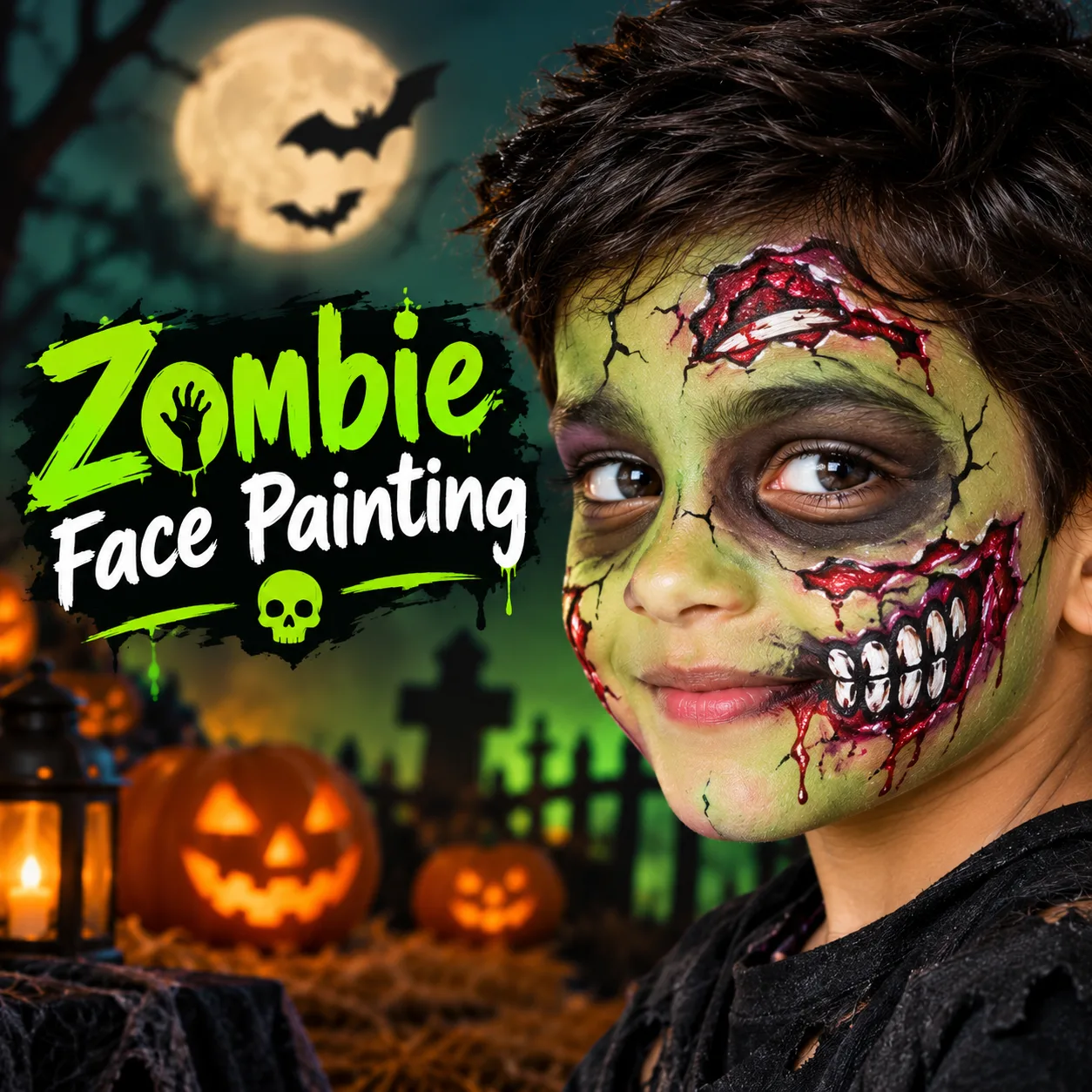 Zombie Face Painting