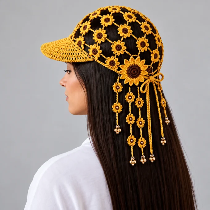 crochet headscarf