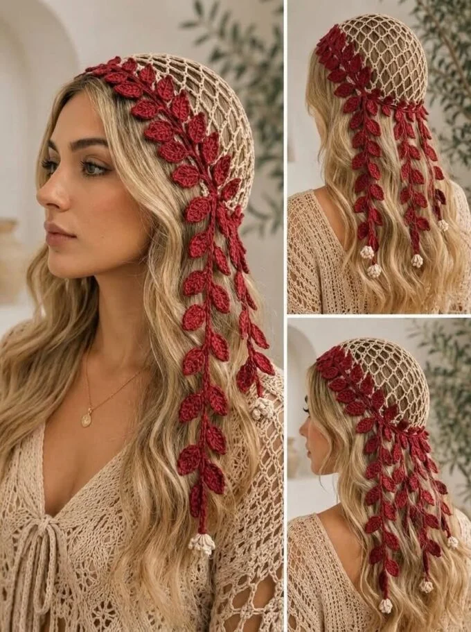 crochet headscarf