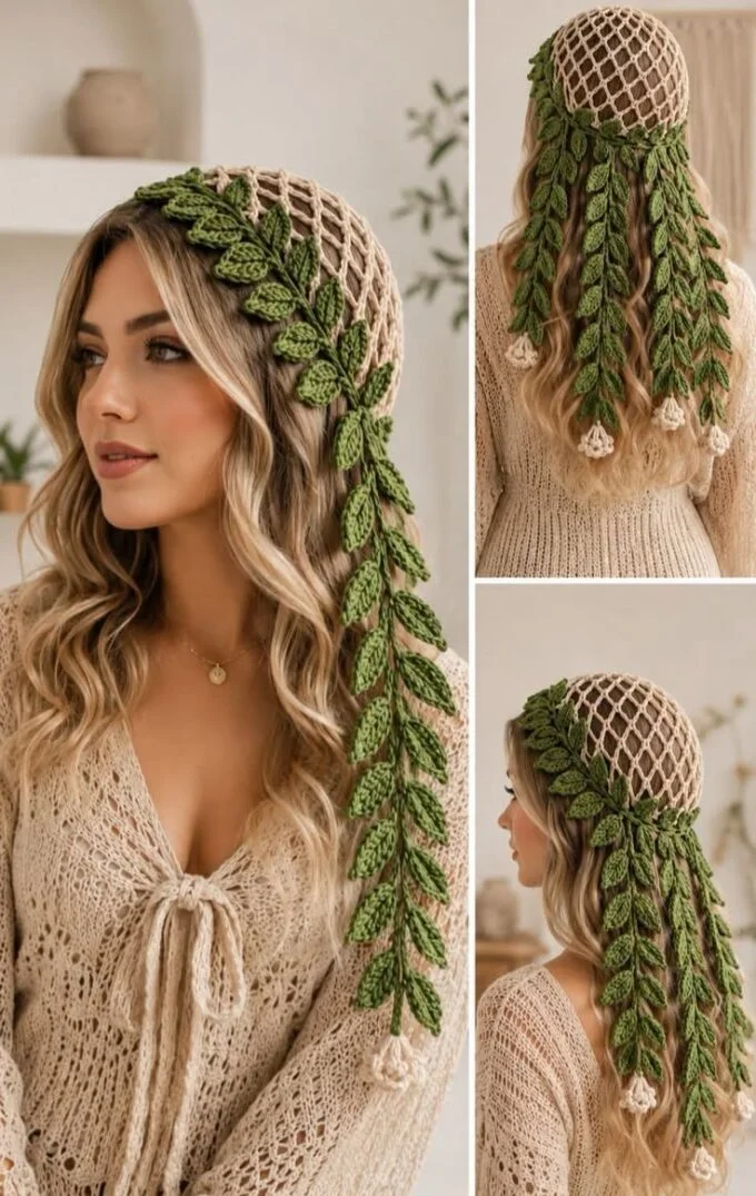 crochet headscarf