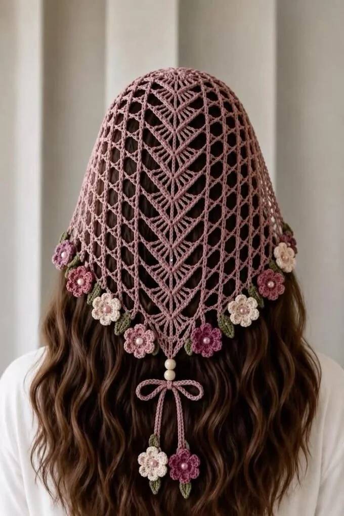 crochet headscarf