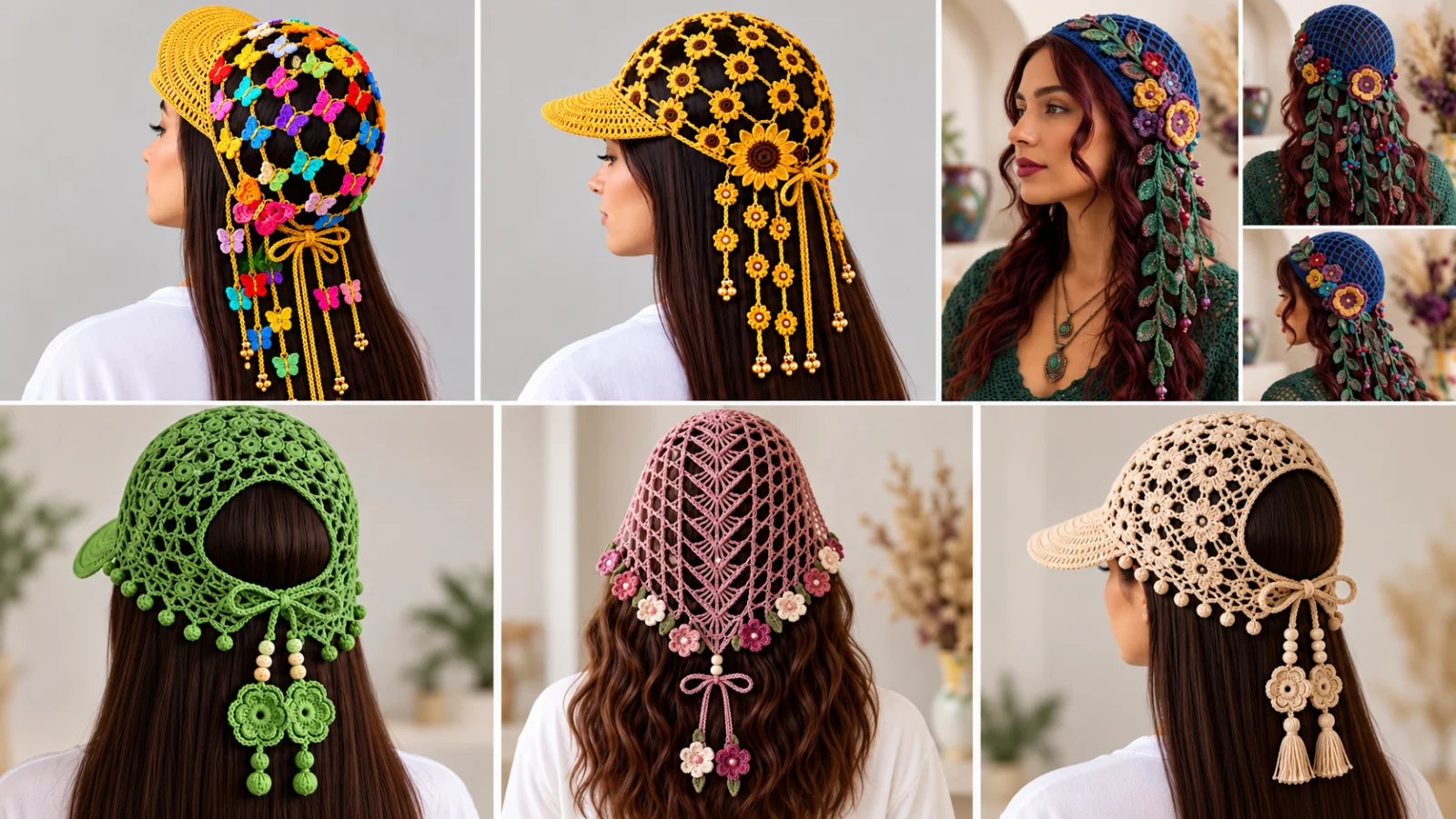 crochet headscarf